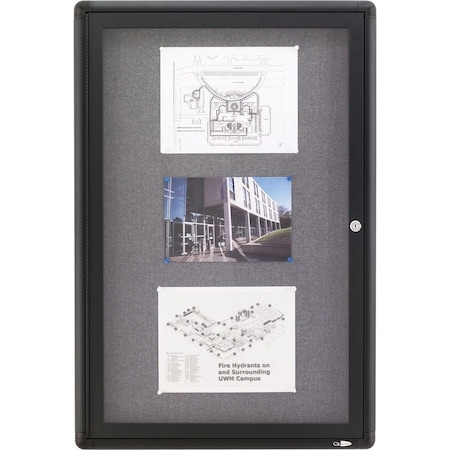Quartet Bulletin Board, Fabric, Door, 2'x3', Hanging Kit, GPHT Frame QRT2363L